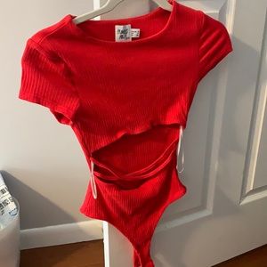 NICOLA BODYSUIT RED